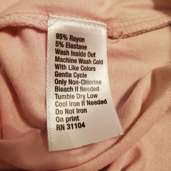 𝅺new Directions Pink Asymmetrical Foil Trim Jersey Tunic Top Plus Size 0X NWT - Picture 8 of 8